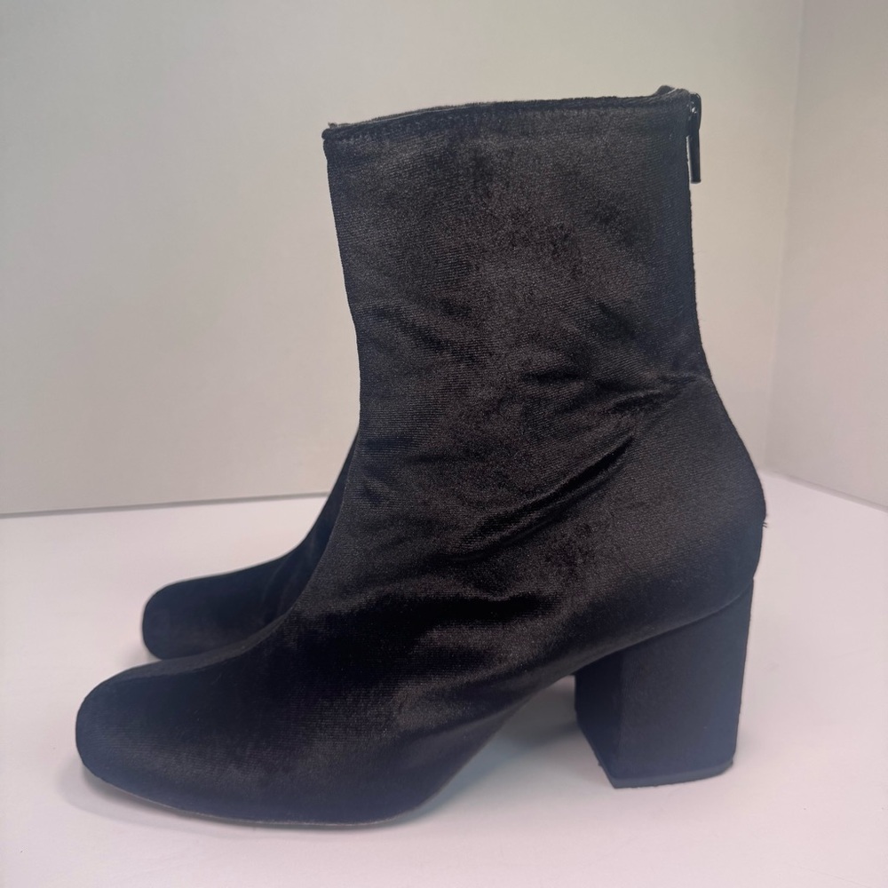Free People Cecile Suede Ankle Block Heel Boots Sz 8 - Picture 14 of 15